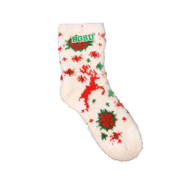 TCK BGSU White Christmas Fuzzy Socks – Falcon Outfitters BGSU
