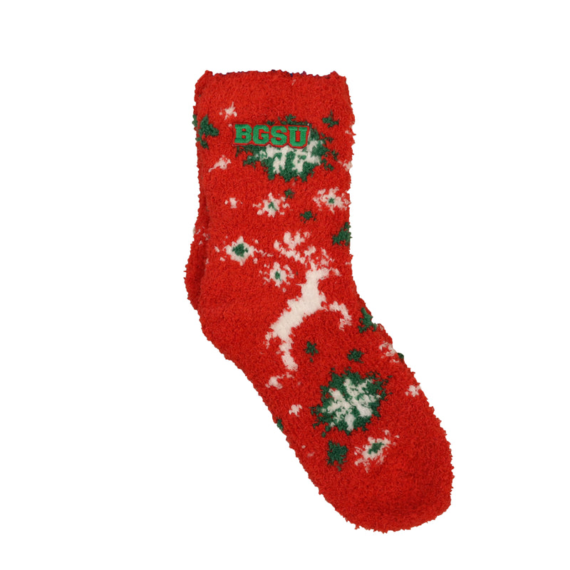 TCK Red Christmas Fuzzy Socks