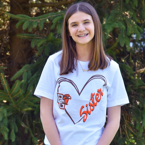 BGSU Sister Heart Adult Tee