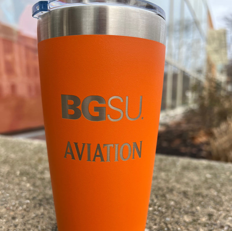 BGSU Aviation 20oz Orange Tumbler