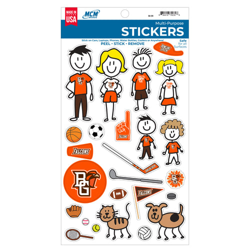 BGSU Family Stick Figure Multi-Purpose Stickers