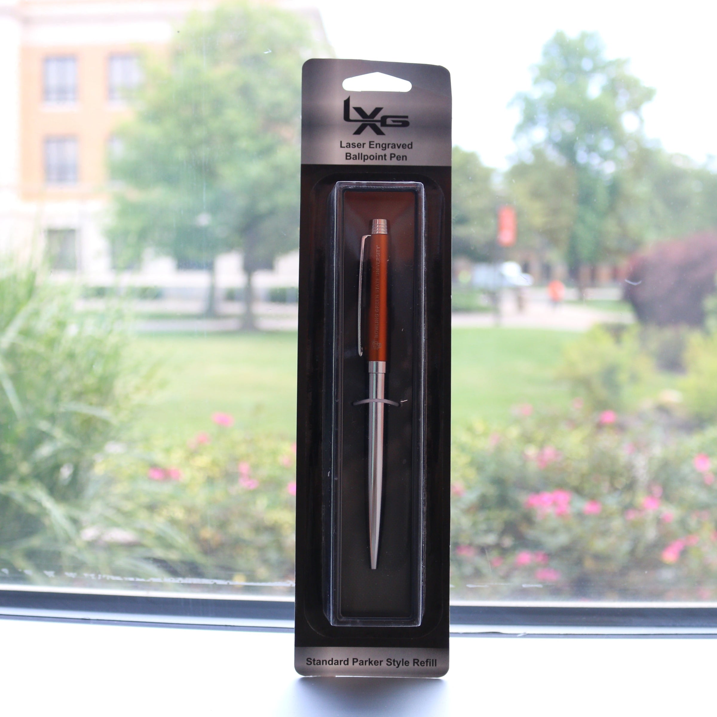 BGSU LXG Slim Chrome and Color Ballpoint Orange Pen – Falcon Outfitters ...