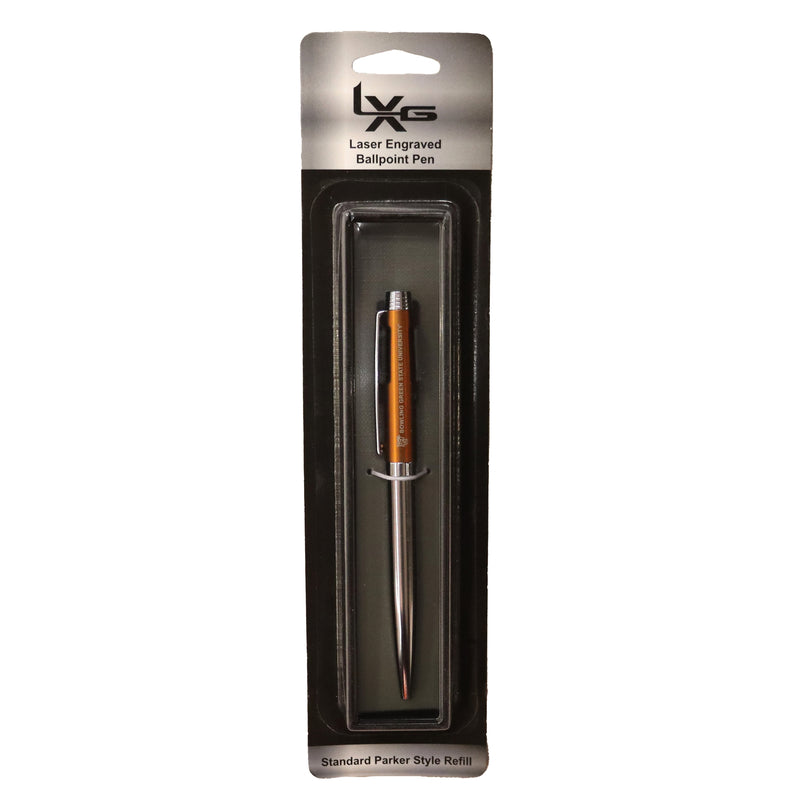 BGSU LXG Slim Chrome and Color Ballpoint Orange Pen