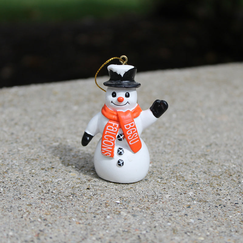 Spirit Snowman Brown Hat Orange Scarf Ornament