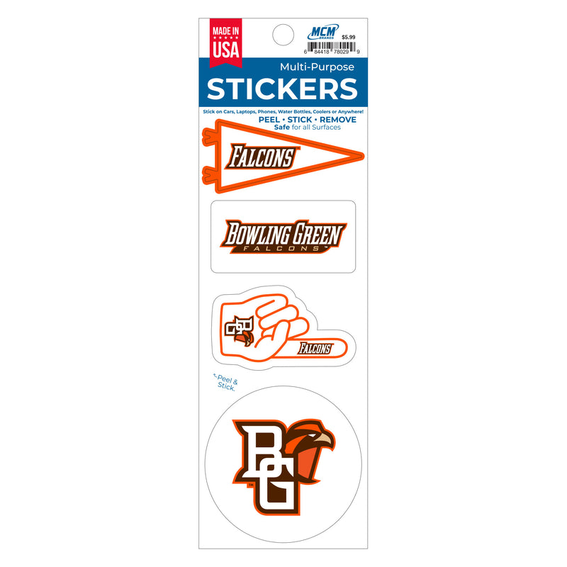 BGSU 4PK Multi-purpose Stickers