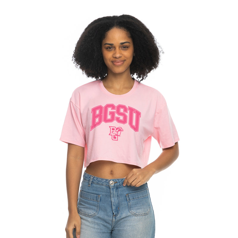 Ladies Zoozatz BGSU Boxy Crop