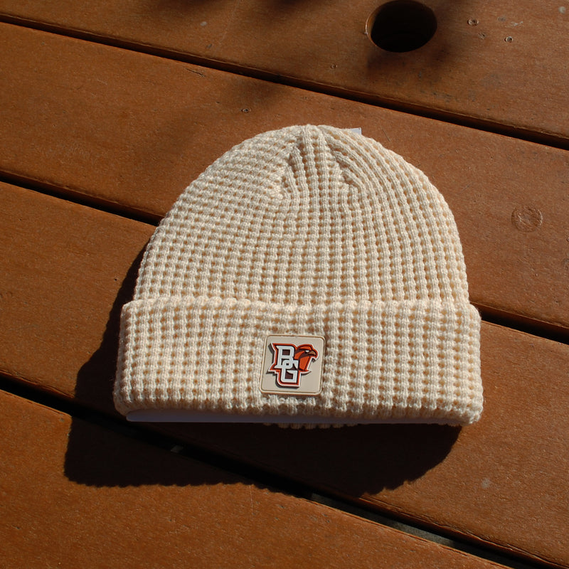 Zoozatz Peekaboo Waffle Knit Sand Beanie