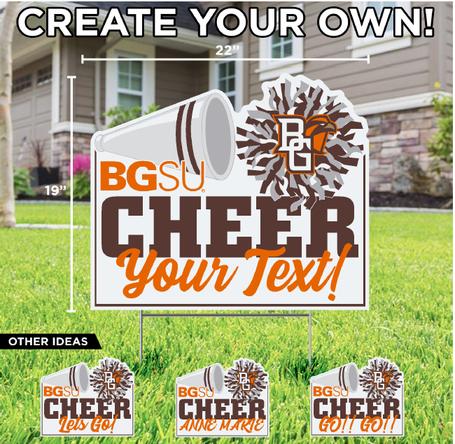 BGSU Cheer Custom Yard Sign – Falcon Outfitters BGSU