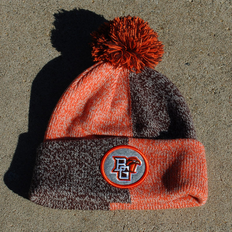 Colosseum Peekaboo Orange and Brown Homecoming Beanie