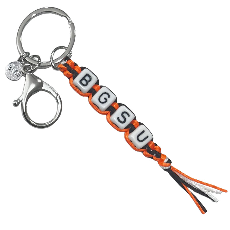 BGSU Box Braid Letter Keychain