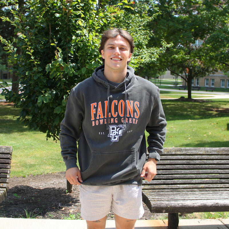 Ouray Falcons Bowling Green Pigment Dyed Hoodie