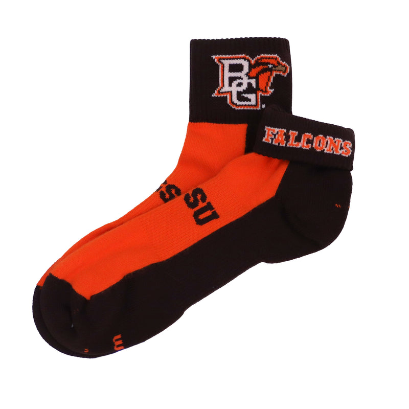 TCK BGSU Peekaboo Falcons Quarter Sock