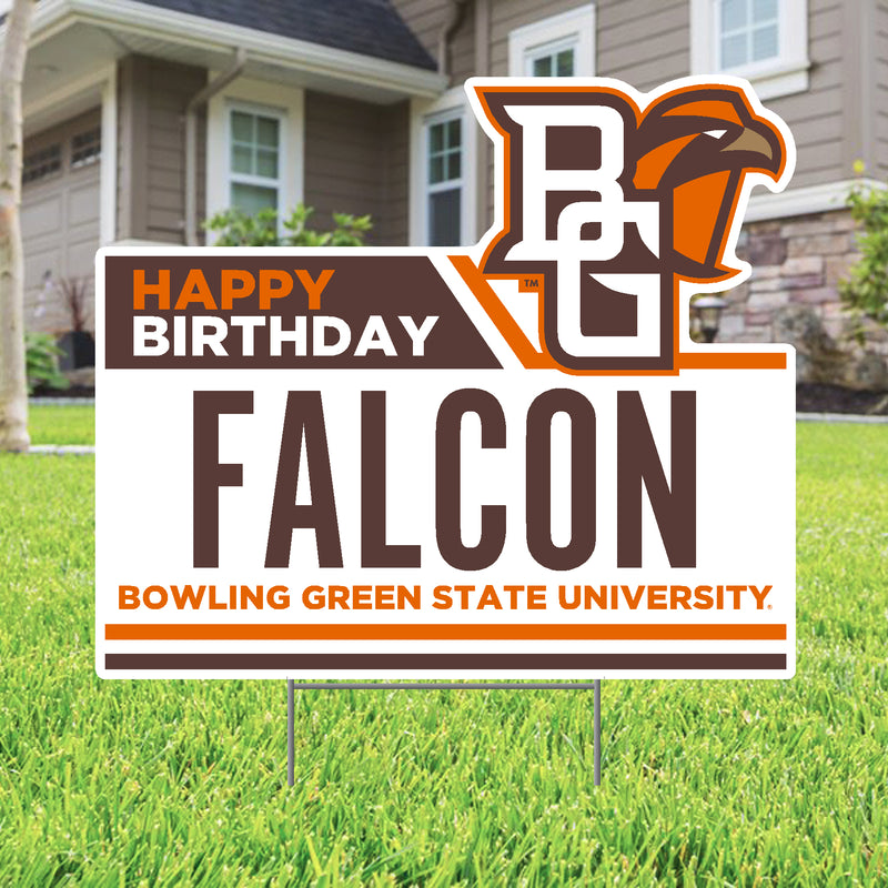 Happy Birthday Falcon Yard Sign