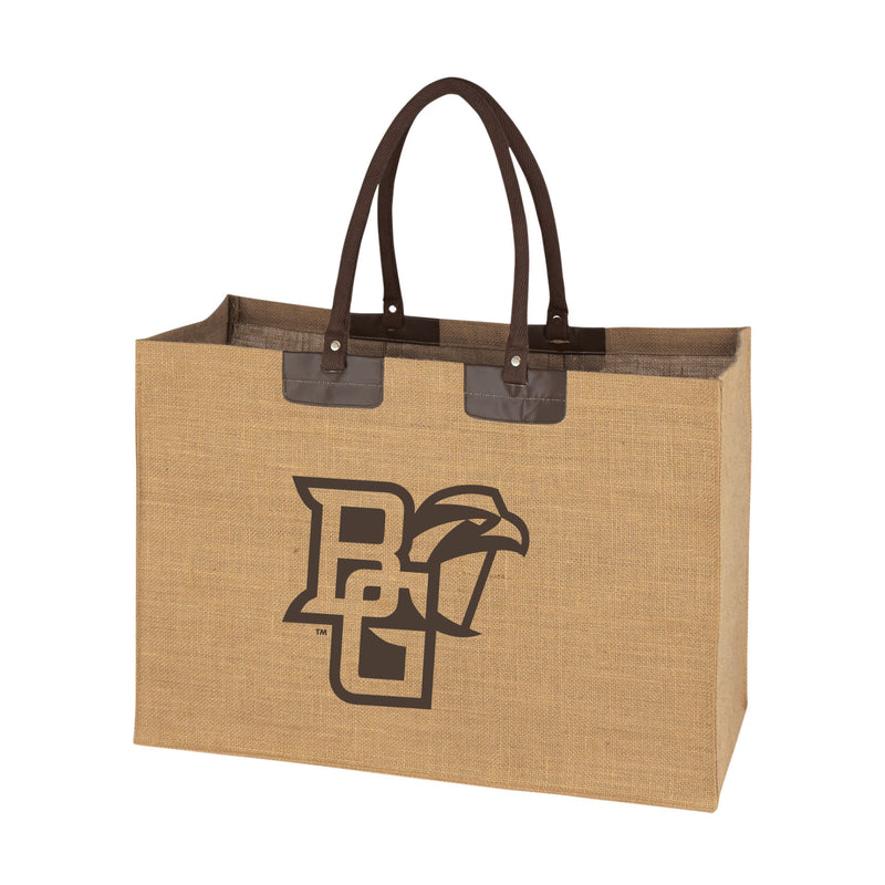 Jardine BGSU Peekaboo Logo Jute Tote