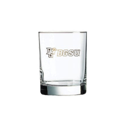 Nordic Peekaboo BGSU 14oz Gold Rim Rocks Glass