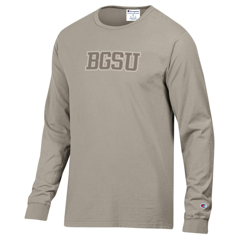 Champion Men's BGSU Garment Dyed LS Tee