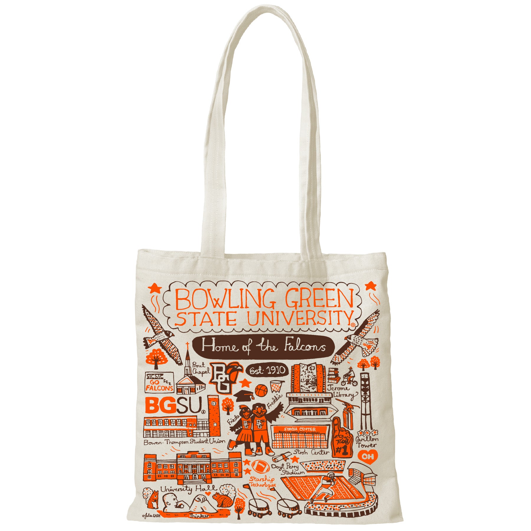 BGSU Julia Gash Slim Canvas Tote – Falcon Outfitters BGSU