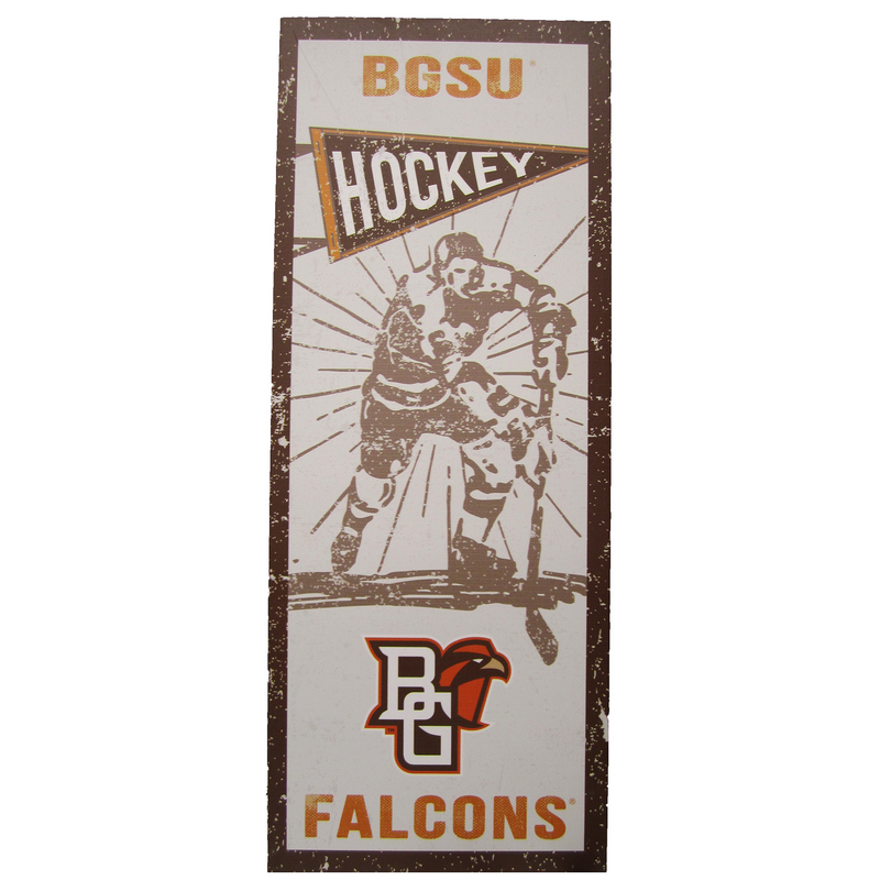 K&H BGSU Hockey Wood Plaque 7x18"