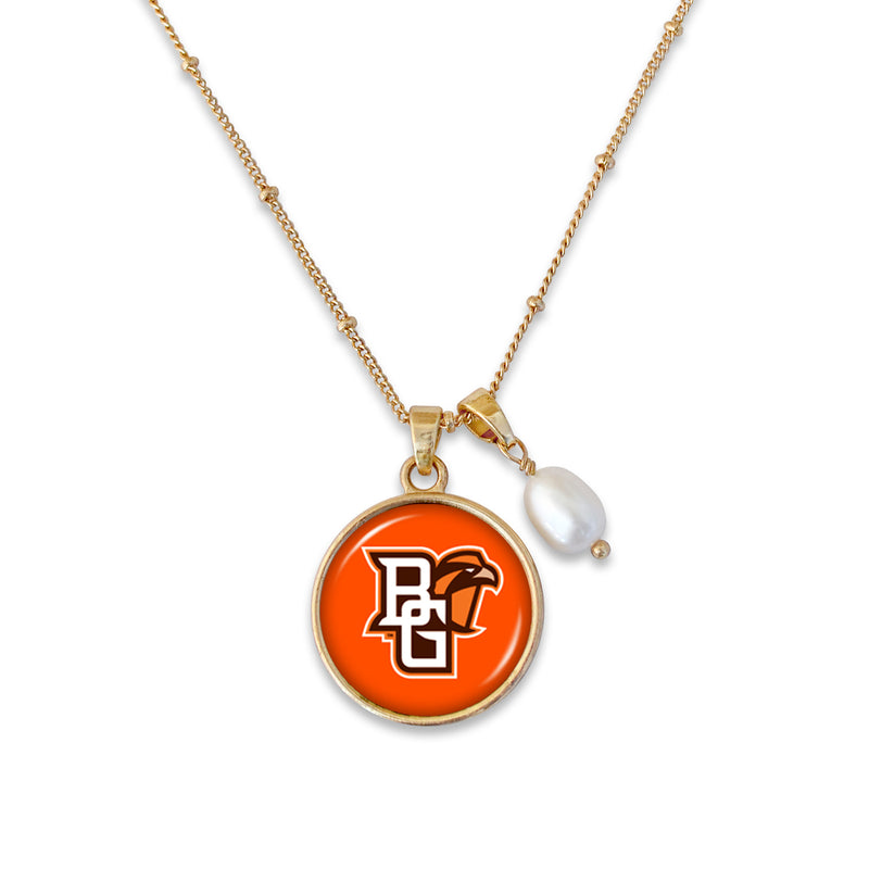 FTH BGSU Gold Necklace w/Pearl