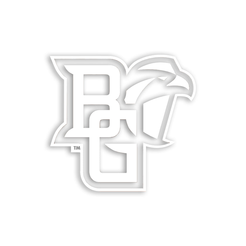BGSU White Mascot Logo Car Decal